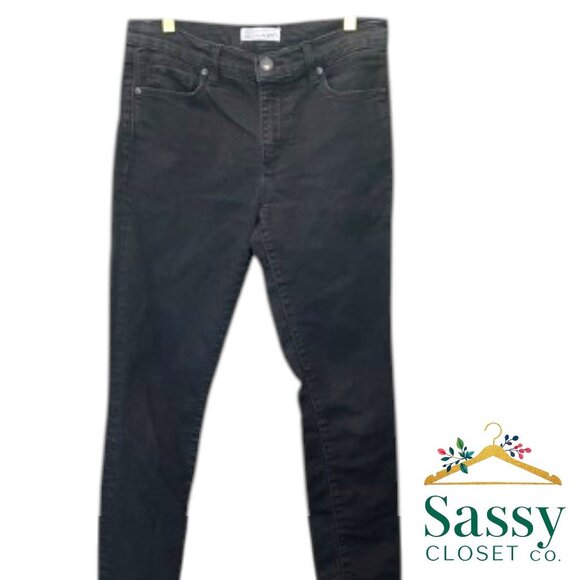 ANN TAYLOR LOFT Denim – Lightweight Black Skinny, Sz 6, EUC - Picture 1 of 8